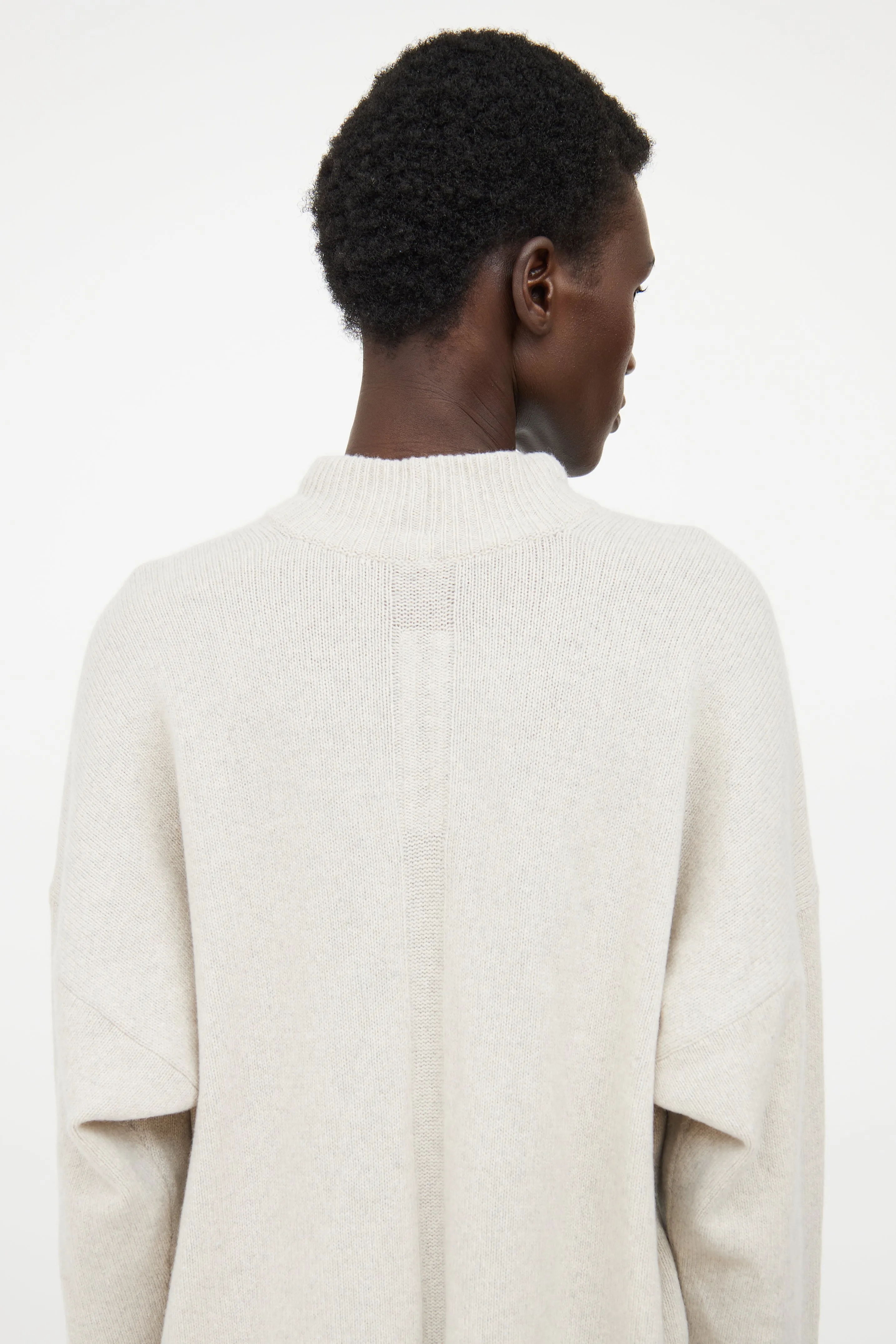 Grey Cashmere Long Sweater