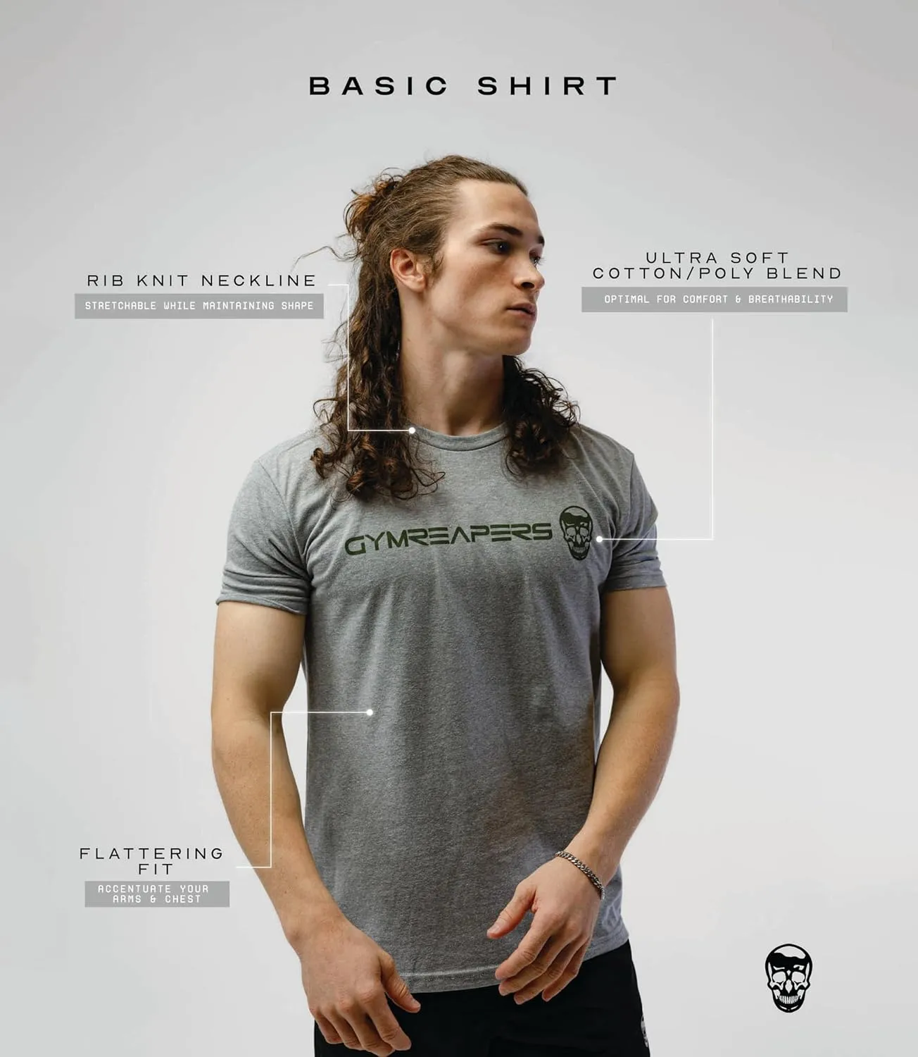 Gymreapers Workout Short Sleeve Shirt Workout T-Shirt for Men Crew Neck Shirts Casual Gym Cotton Everyday Tee