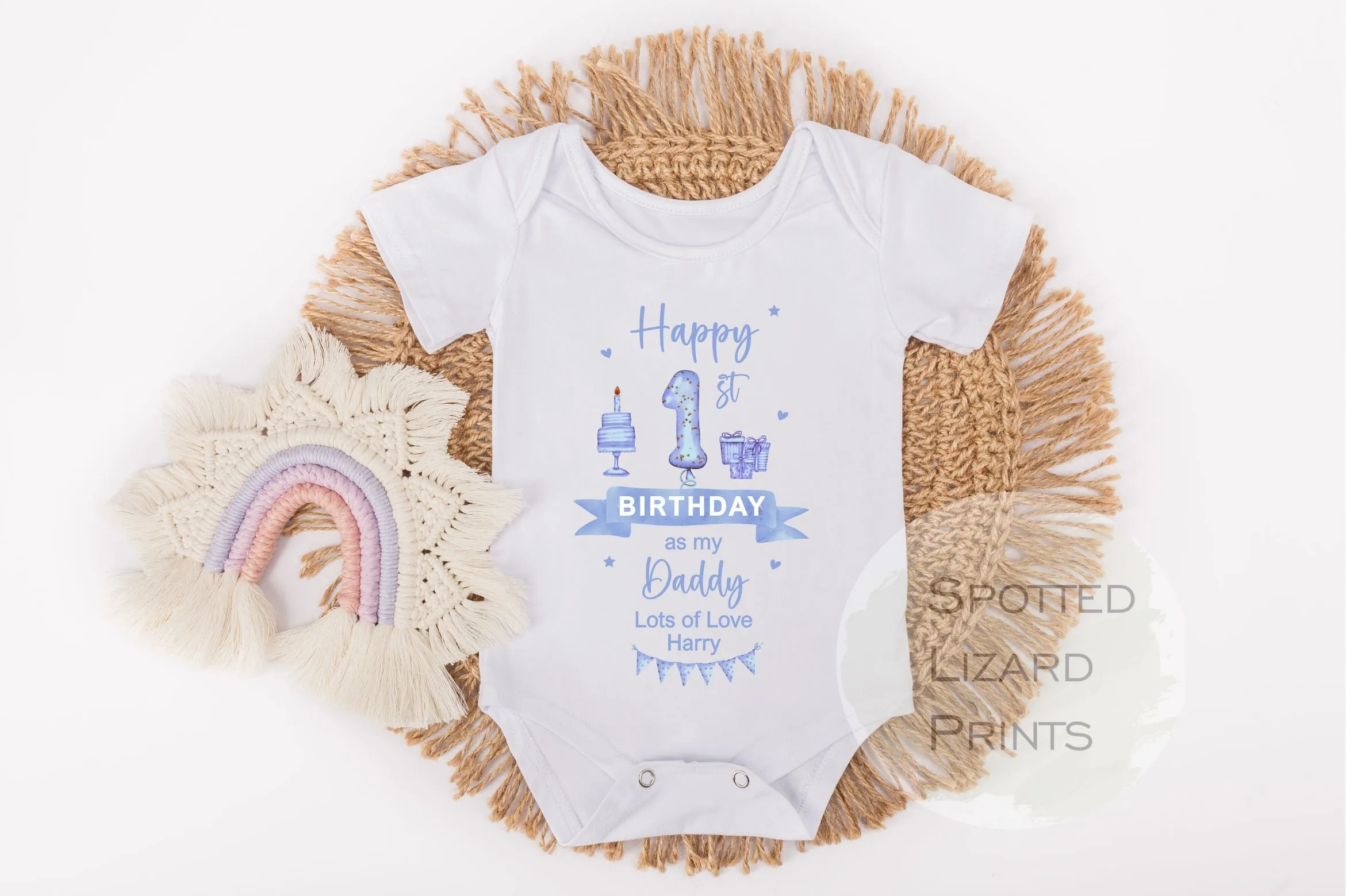 Happy First Birthday DADDY Baby Outfit (First Birthday 1st Birthday Daddy Dad Birthday l New Dad Gift | Love My Dad)