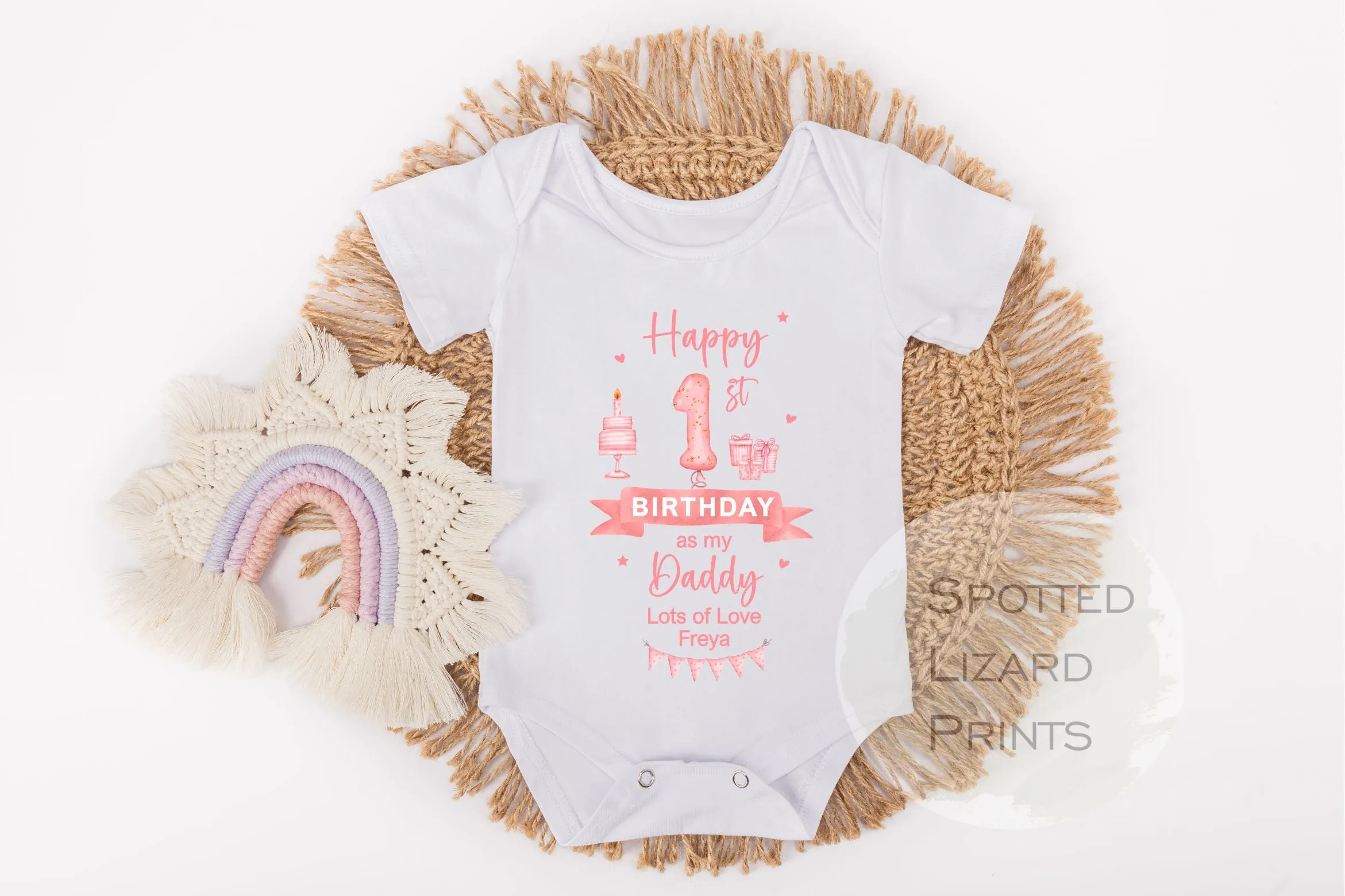 Happy First Birthday DADDY Baby Outfit (First Birthday 1st Birthday Daddy Dad Birthday l New Dad Gift | Love My Dad)