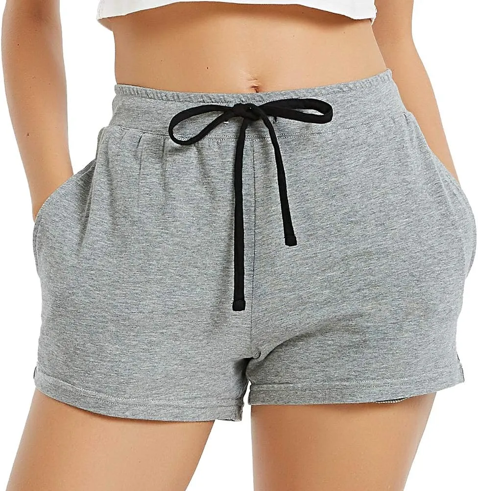 HEARTNICE Womens Cotton Pajama Shorts, Soft Sleep Shorts for Women Lightweight Lounge Pj Bottoms