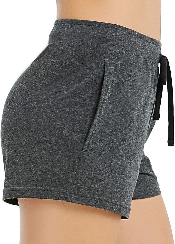 HEARTNICE Womens Cotton Pajama Shorts, Soft Sleep Shorts for Women Lightweight Lounge Pj Bottoms