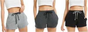 HEARTNICE Womens Cotton Pajama Shorts, Soft Sleep Shorts for Women Lightweight Lounge Pj Bottoms