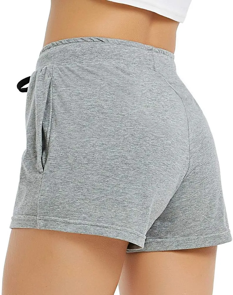HEARTNICE Womens Cotton Pajama Shorts, Soft Sleep Shorts for Women Lightweight Lounge Pj Bottoms