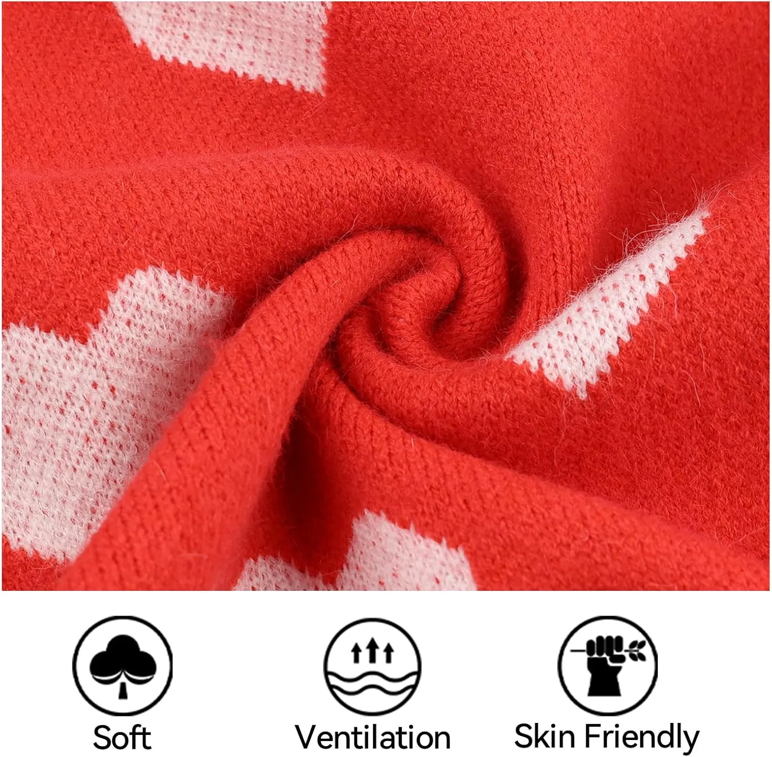 HOULENGS Women's Spring Cute Heart Long Cardigan Sweater V Neck Open Front Ribbed Knit Sweater Coats with Pockets