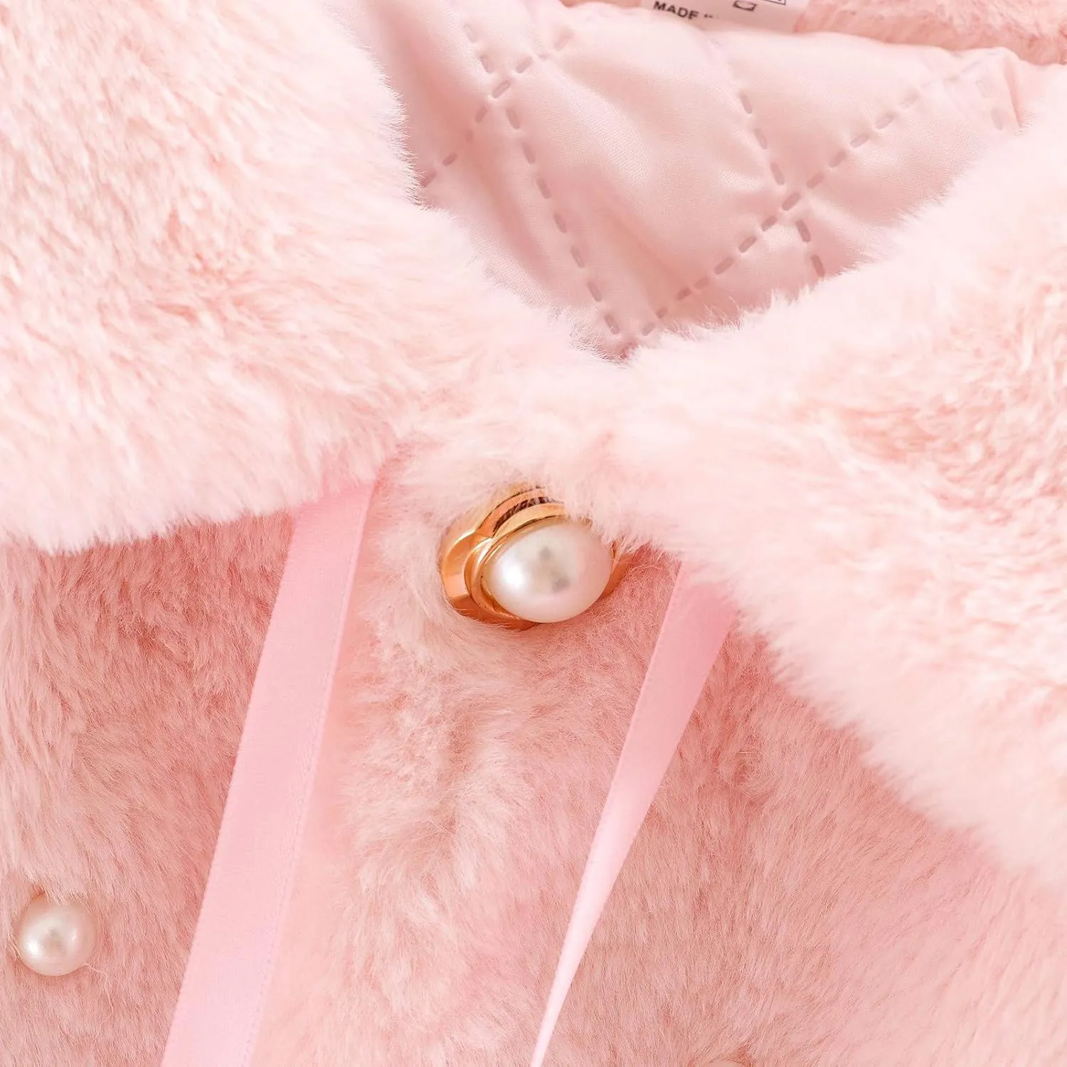 Infant Baby Girl Faux Fur Warm Winter Cape Cloak Coat Jacket Thicken Shawl Snowsuit Outerwear Cute Fuzzy Jacket