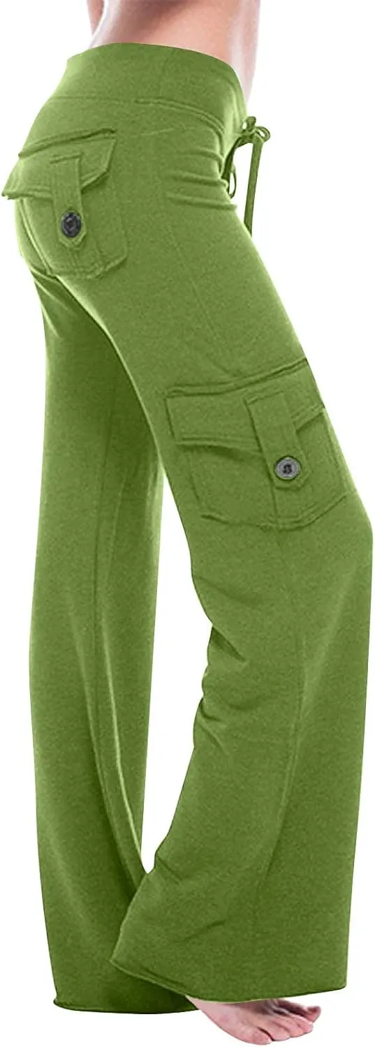 jsaierl Women Plus Size Straight Leg Capris Elastic Waist Lightweight Comfy Linen Capri Pants Summer Casual Tapered Pants
