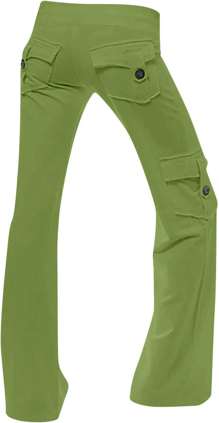 jsaierl Women Plus Size Straight Leg Capris Elastic Waist Lightweight Comfy Linen Capri Pants Summer Casual Tapered Pants
