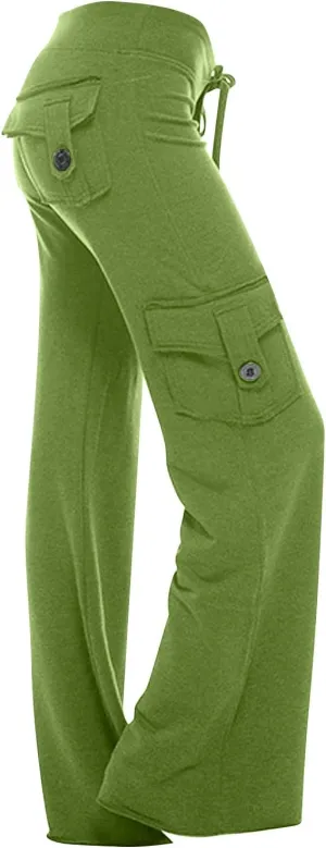 jsaierl Women Plus Size Straight Leg Capris Elastic Waist Lightweight Comfy Linen Capri Pants Summer Casual Tapered Pants