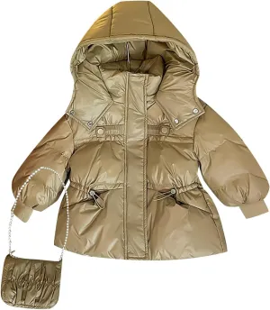 Kids Toddler Baby Girls Boys Winter Warm Thick Solid Cotton Long Sleeve Padded Jacket Coat Warm Fall Jacket Girls