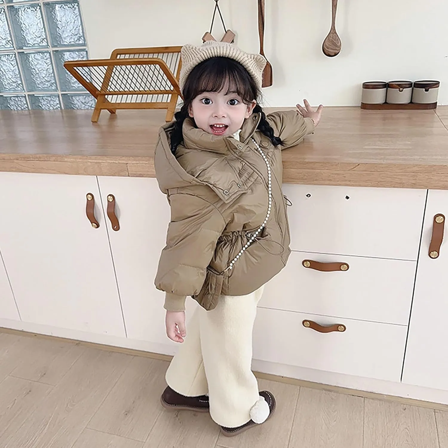 Kids Toddler Baby Girls Boys Winter Warm Thick Solid Cotton Long Sleeve Padded Jacket Coat Warm Fall Jacket Girls
