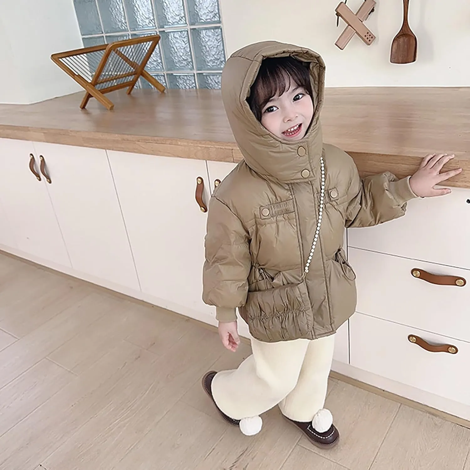 Kids Toddler Baby Girls Boys Winter Warm Thick Solid Cotton Long Sleeve Padded Jacket Coat Warm Fall Jacket Girls
