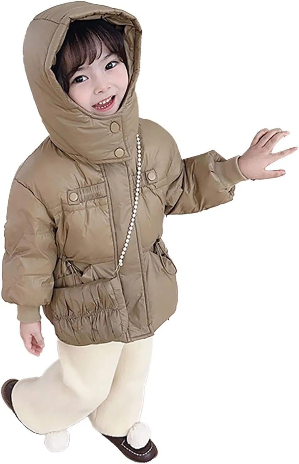 Kids Toddler Baby Girls Boys Winter Warm Thick Solid Cotton Long Sleeve Padded Jacket Coat Warm Fall Jacket Girls