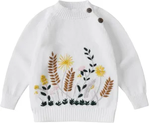 Lamgool Infant Baby Pullover Sweater Knitted Button Down Toddler Kids Sweatshirt for Spring