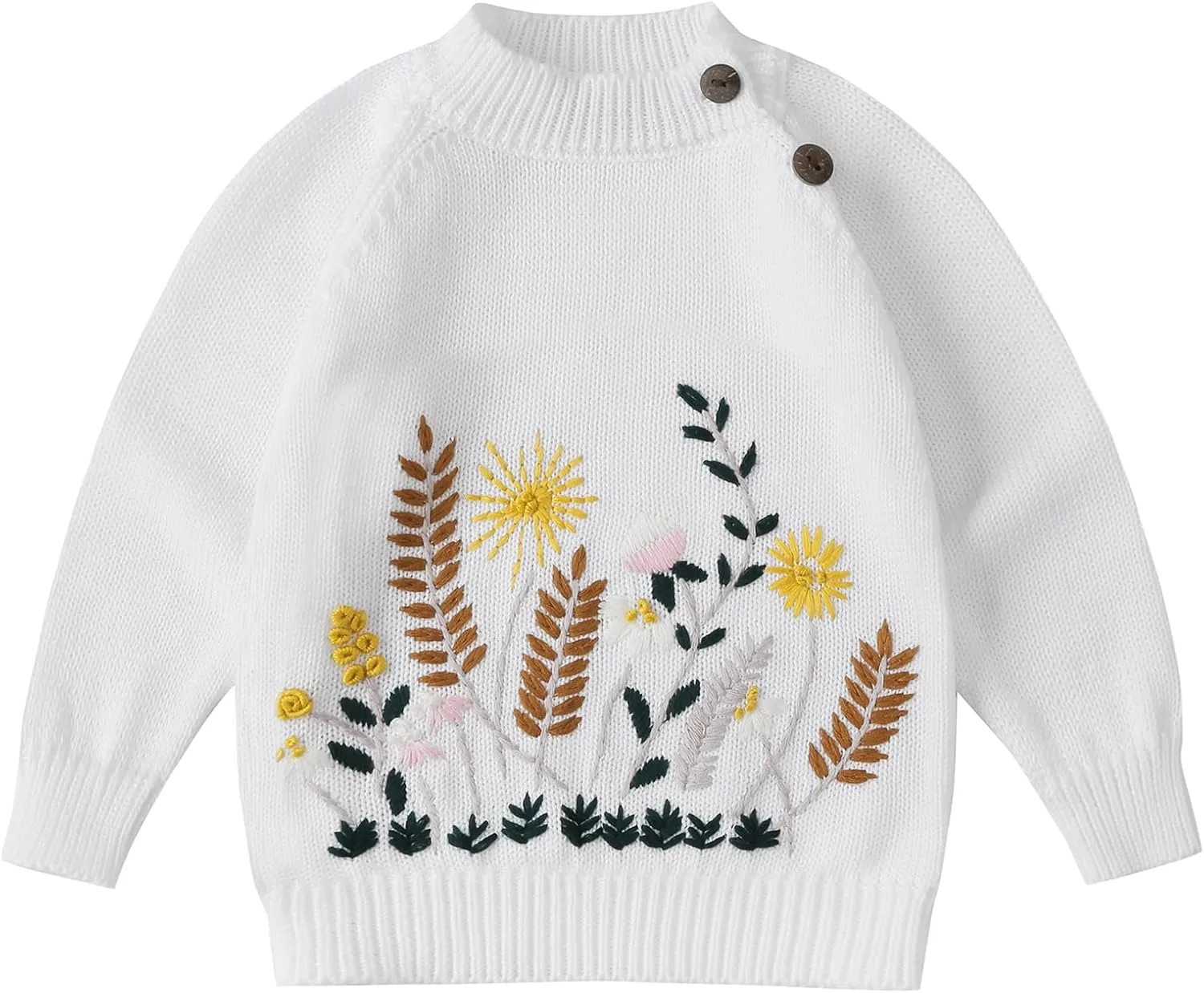 Lamgool Infant Baby Pullover Sweater Knitted Button Down Toddler Kids Sweatshirt for Spring