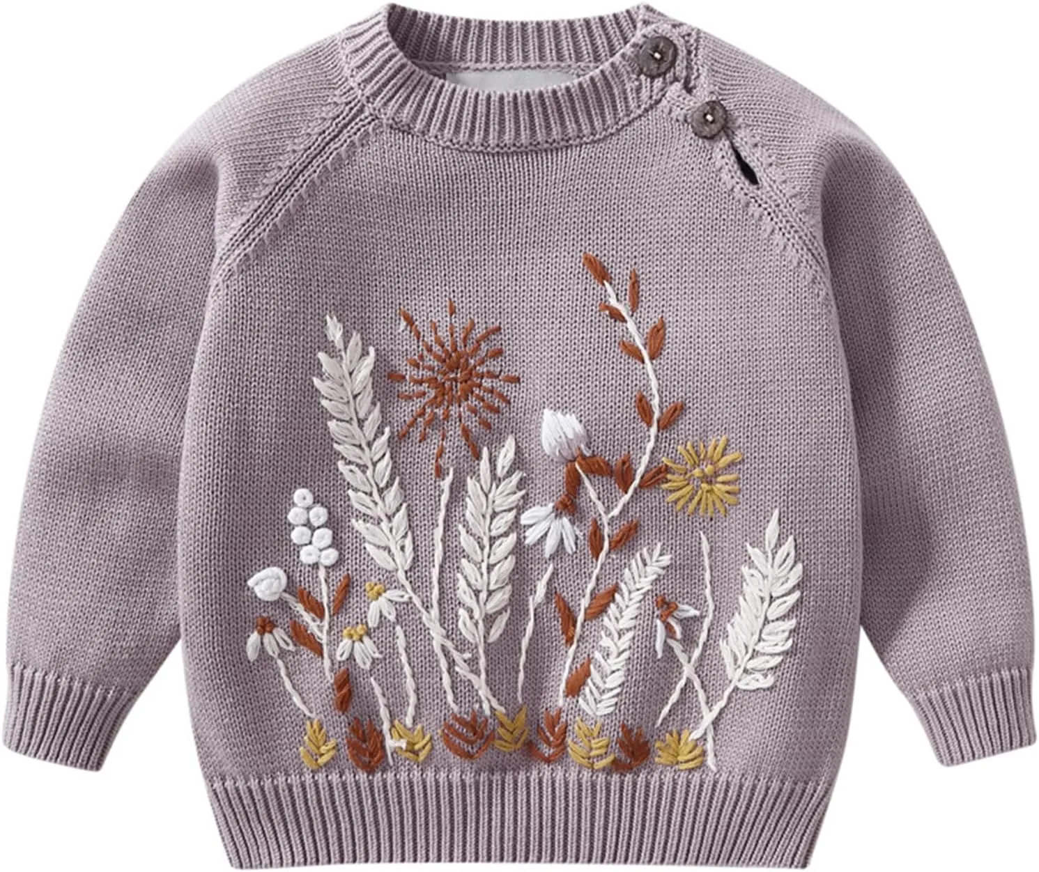 Lamgool Infant Baby Pullover Sweater Knitted Button Down Toddler Kids Sweatshirt for Spring