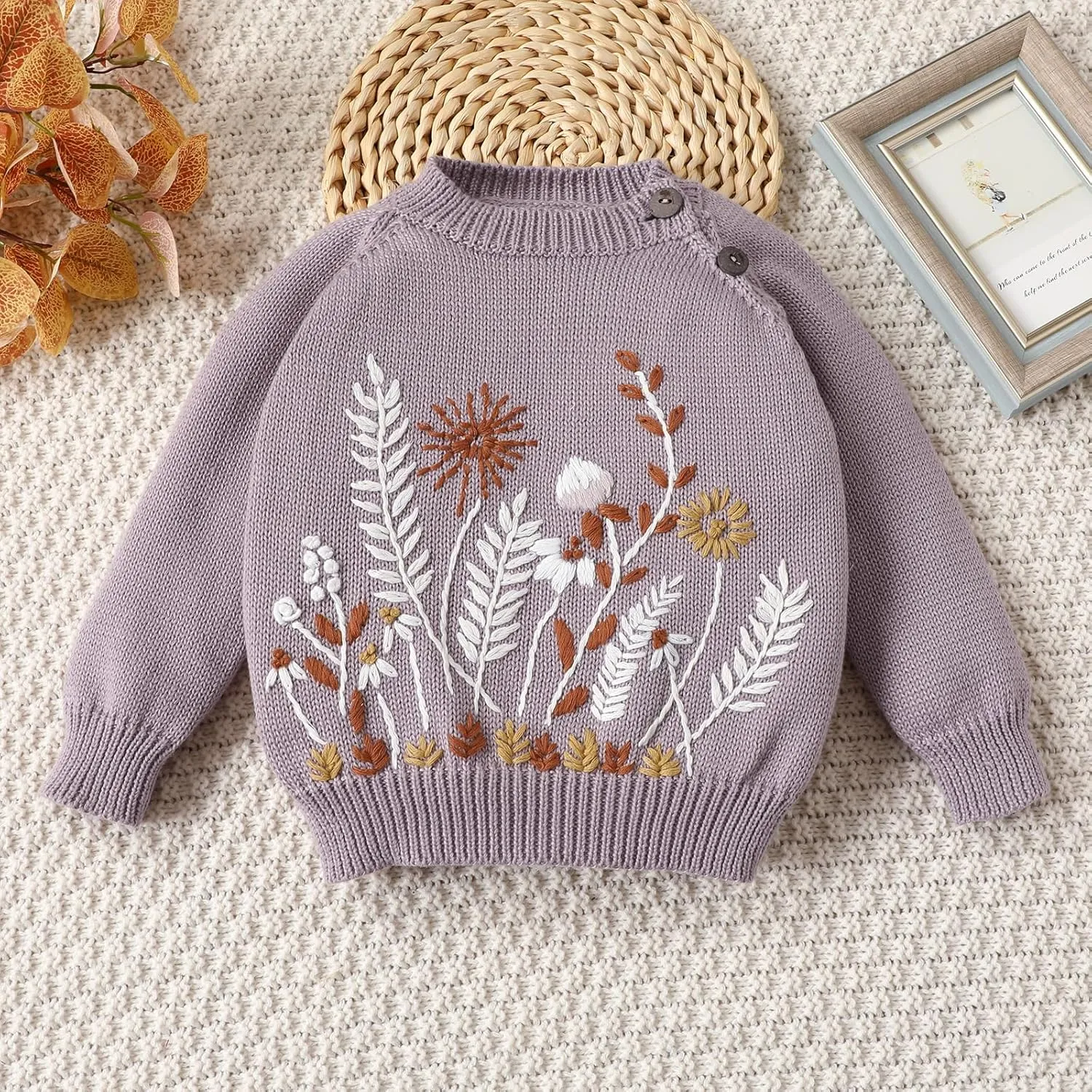 Lamgool Infant Baby Pullover Sweater Knitted Button Down Toddler Kids Sweatshirt for Spring