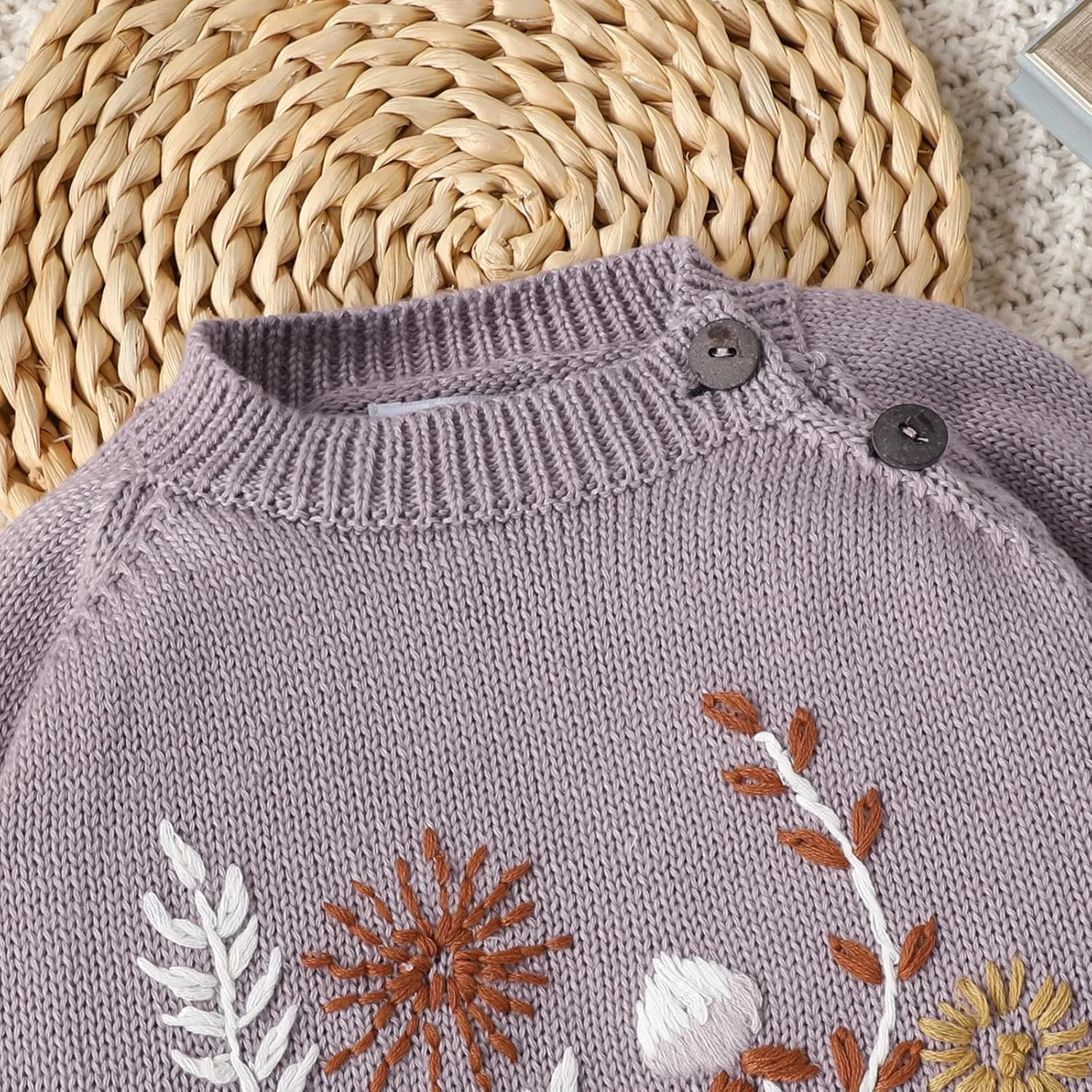 Lamgool Infant Baby Pullover Sweater Knitted Button Down Toddler Kids Sweatshirt for Spring
