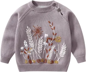 Lamgool Infant Baby Pullover Sweater Knitted Button Down Toddler Kids Sweatshirt for Spring