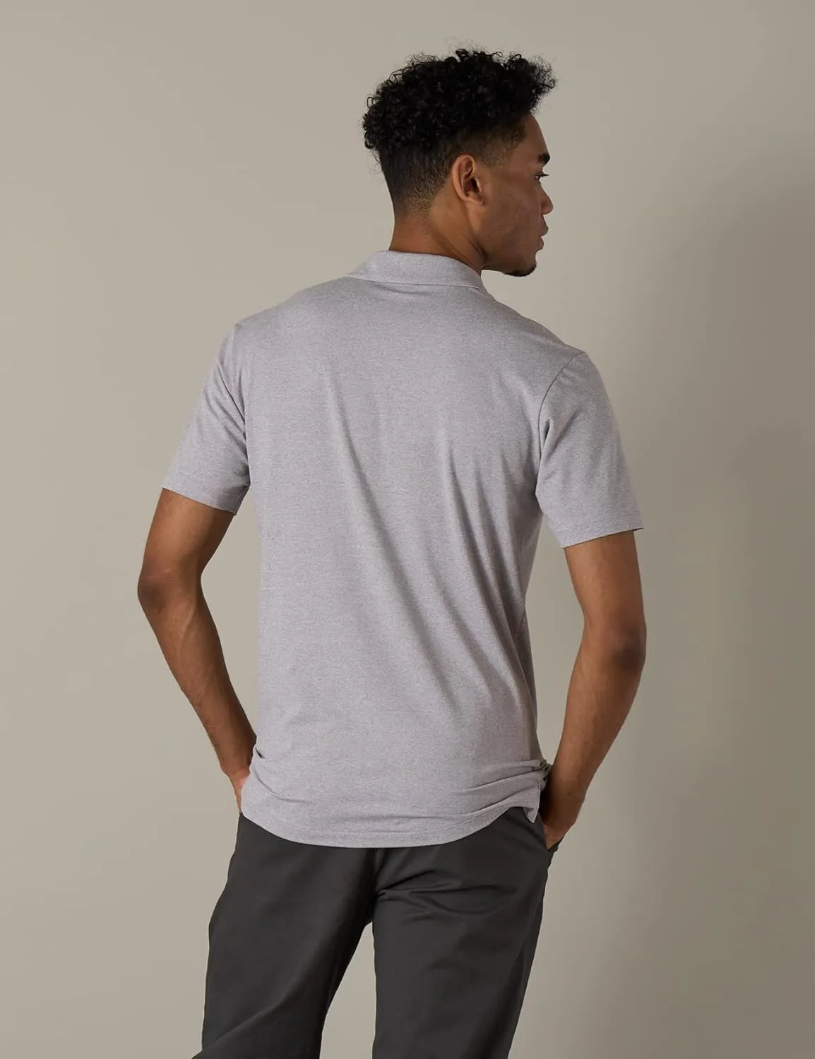 LAPASA Men's Polo Shirt Cotton Pique Classic & Active T-Shirt Short Sleeve Moisture Wicking Golf Tennis Lightweight M19/M131