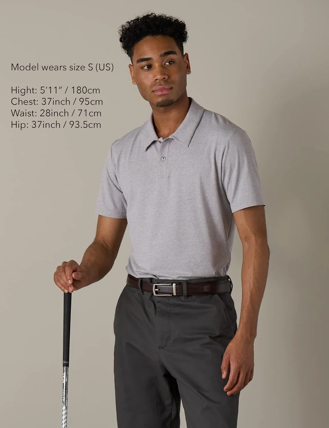 LAPASA Men's Polo Shirt Cotton Pique Classic & Active T-Shirt Short Sleeve Moisture Wicking Golf Tennis Lightweight M19/M131