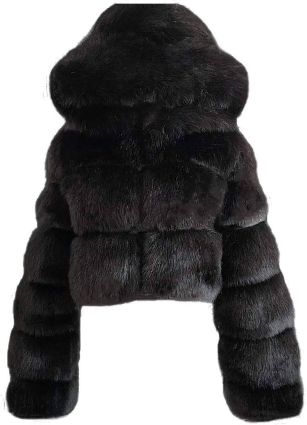 LCMTWX Trench Coat for Women 2023 Furry Women Long Jacket Faux Sleeve Short Warm Women's Coat Cropped Jacket Puffer