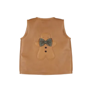Lige Gilet | Gingerbread | Toast Grain Leather