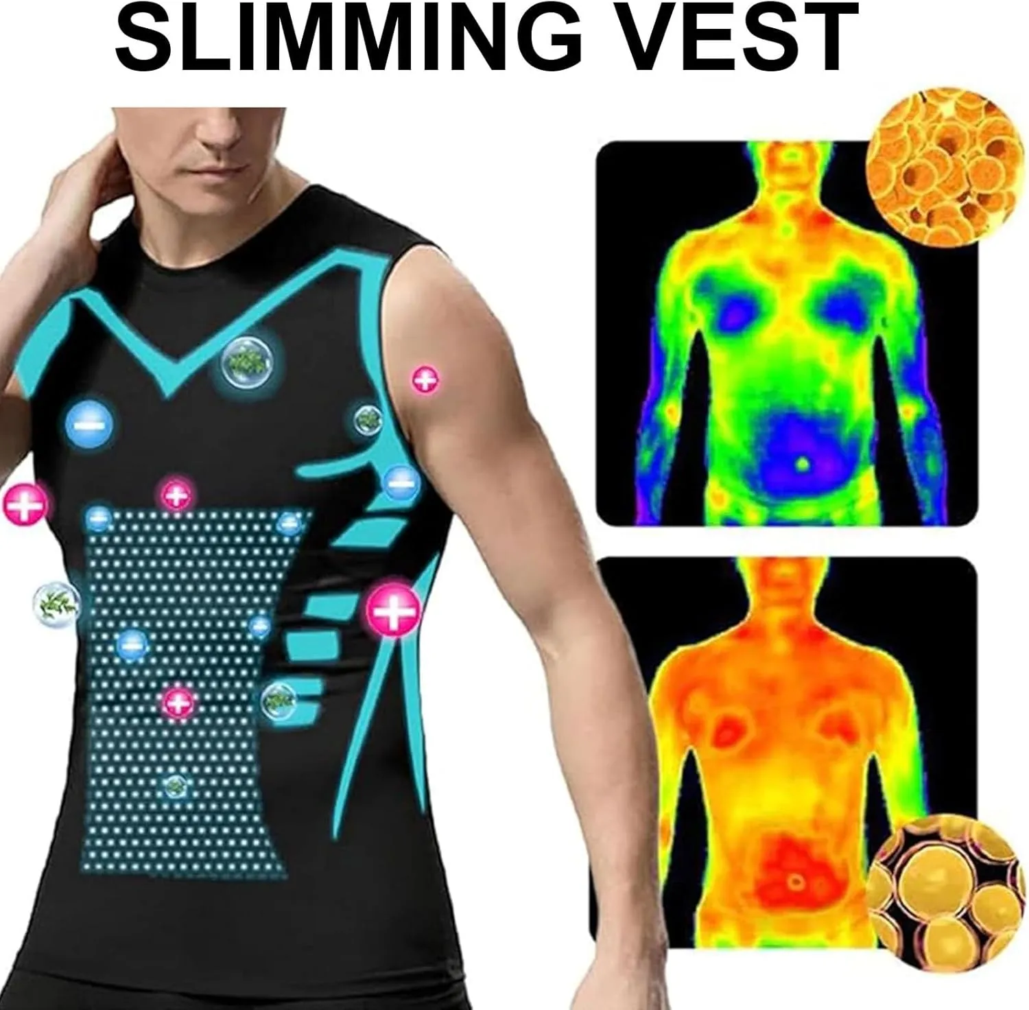 liyun Men's Sleeveless Compression Shirt Vest for Men Shirt Sleeveless Running Quick Dry for Body Building, S-5XL