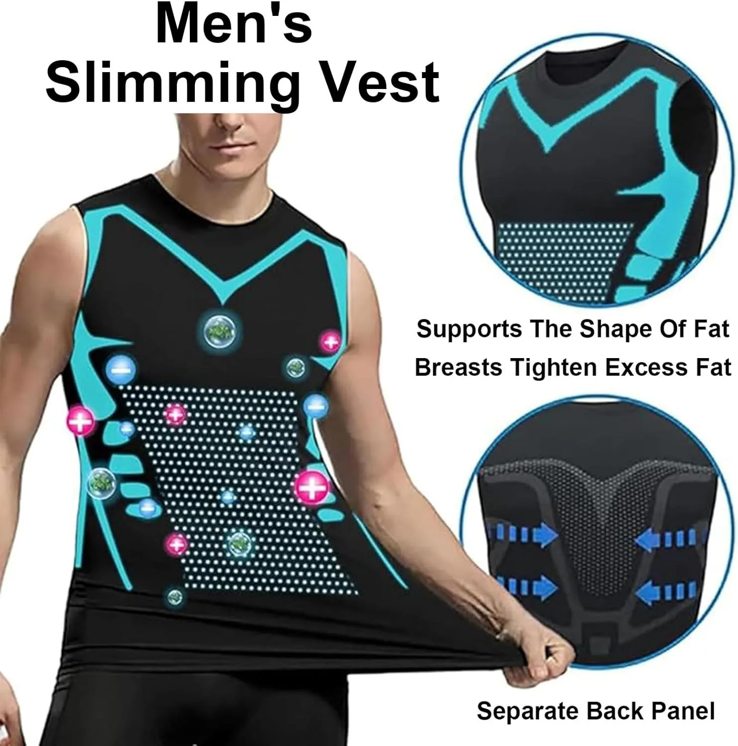 liyun Men's Sleeveless Compression Shirt Vest for Men Shirt Sleeveless Running Quick Dry for Body Building, S-5XL