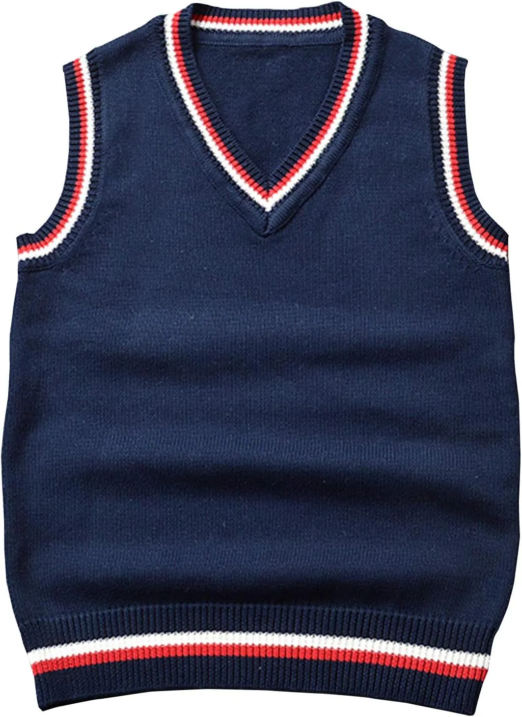 Locachy Women's Slim V Neck Sleeveless Sweater Vest Cable Knit Pullover Sweater