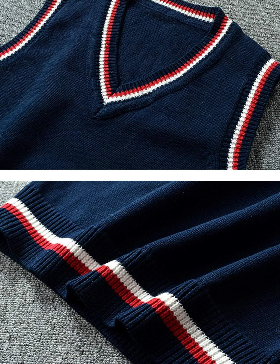 Locachy Women's Slim V Neck Sleeveless Sweater Vest Cable Knit Pullover Sweater