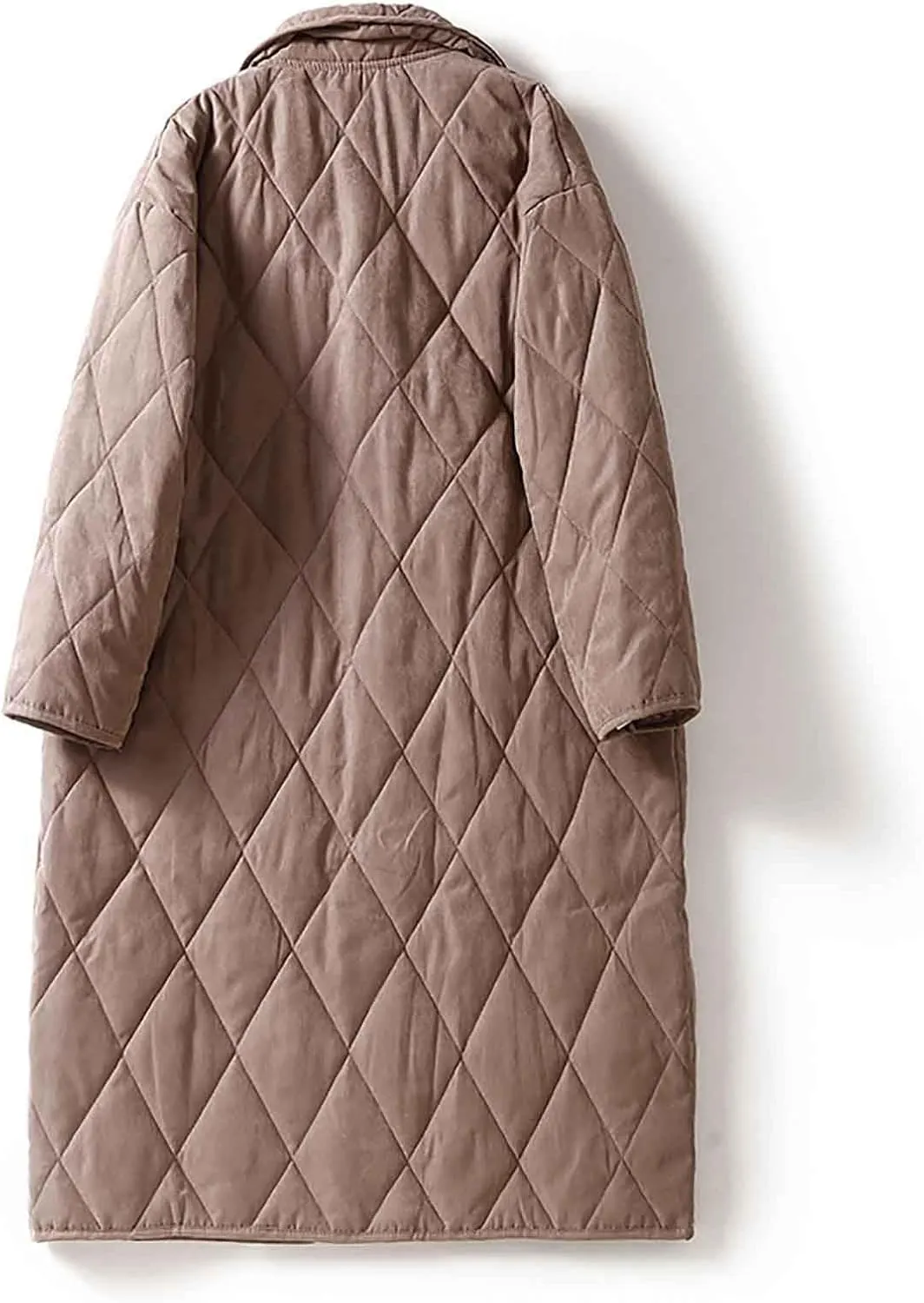 Long Puffer Jacket Women Maxi Length Quilted Lightweight Quilted Padded Coat Fall Winter Outerwear