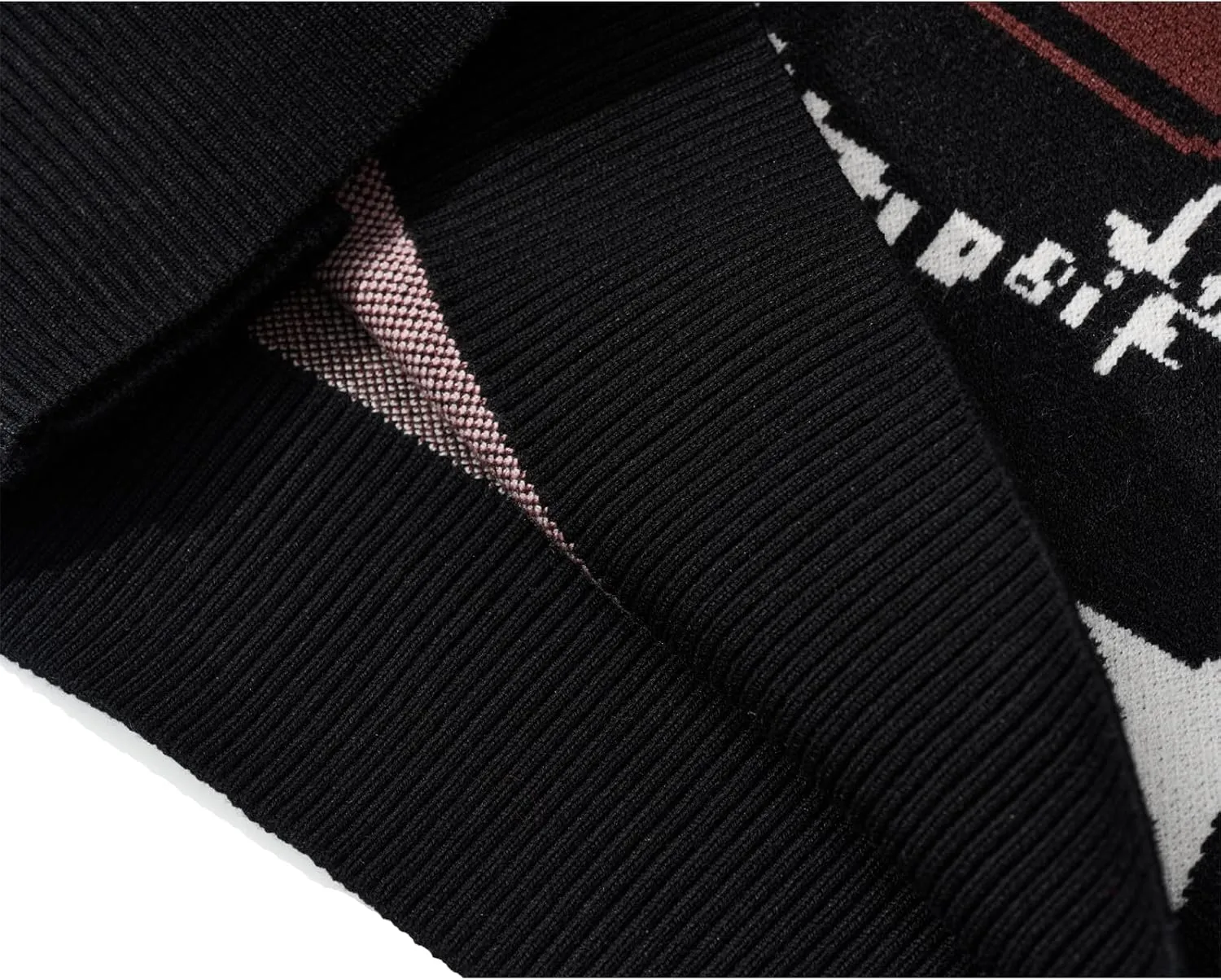 Long Sleeve Crewneck Anime Rapper Knit Sweater Harajuku Hip Hop Rap Vintage Knitted Sweater Streetwear