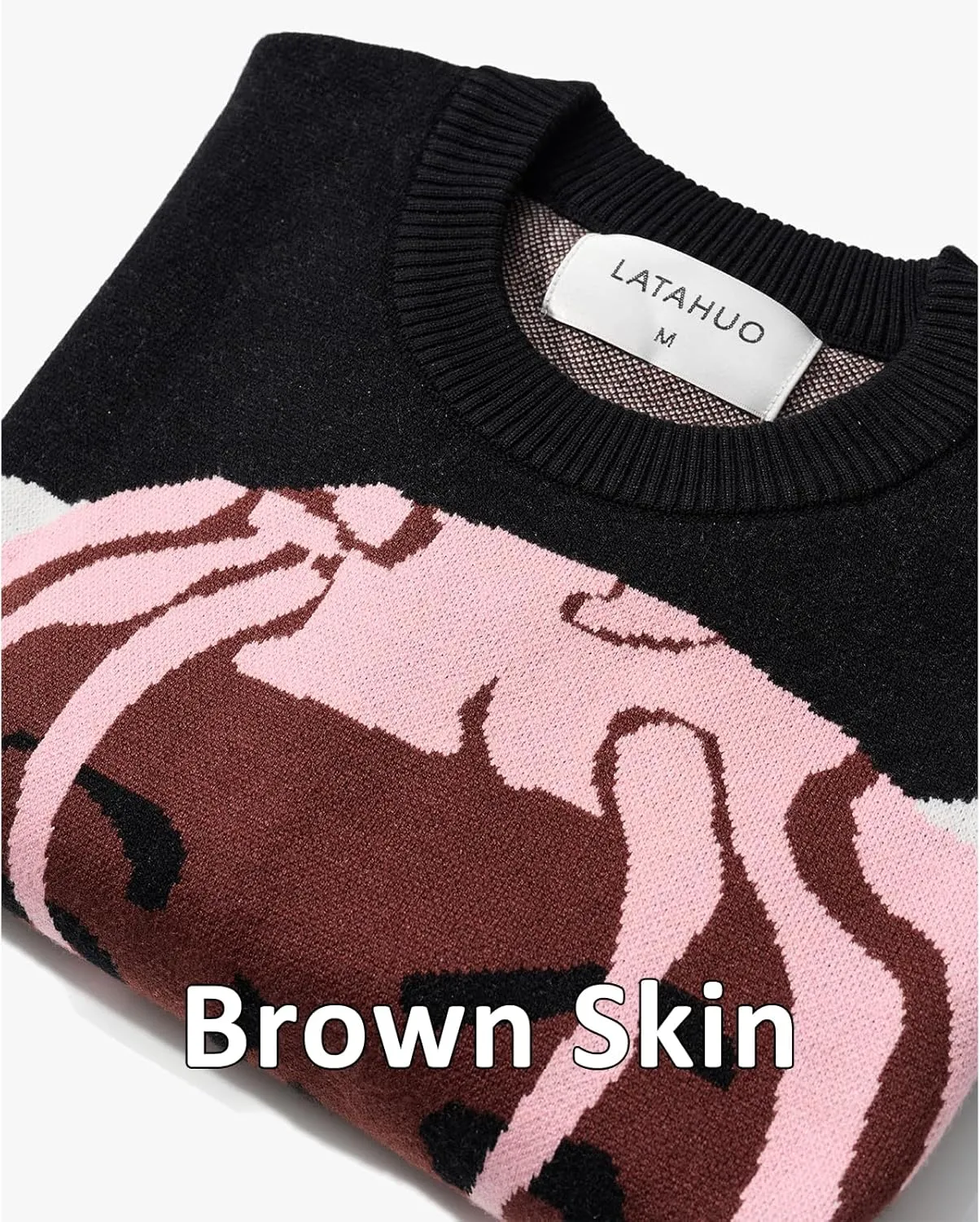 Long Sleeve Crewneck Anime Rapper Knit Sweater Harajuku Hip Hop Rap Vintage Knitted Sweater Streetwear