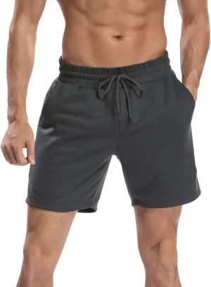 LRD Sweat Shorts for Men 7 inch Inseam Casual Athletic Pocket Jogger Shorts