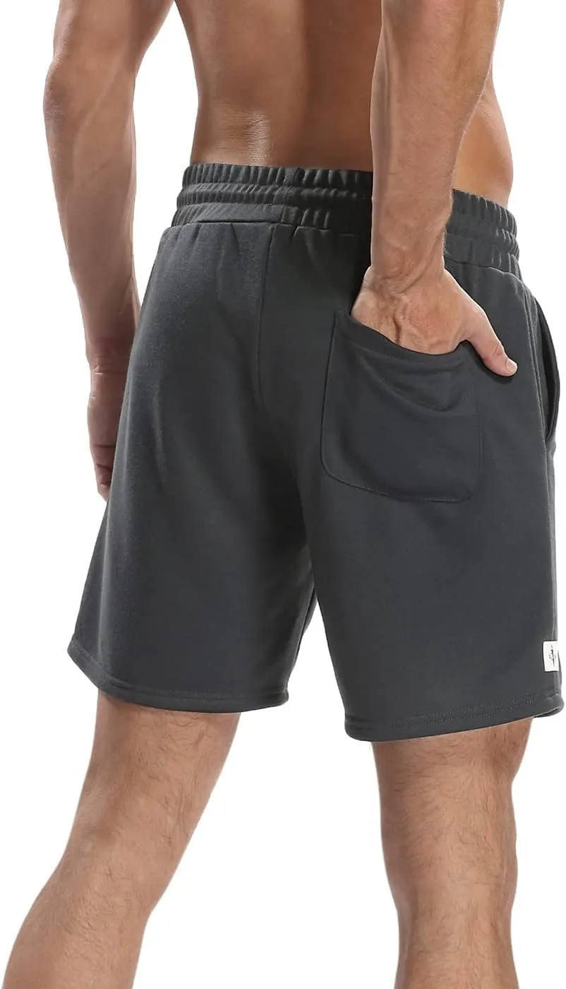 LRD Sweat Shorts for Men 7 inch Inseam Casual Athletic Pocket Jogger Shorts