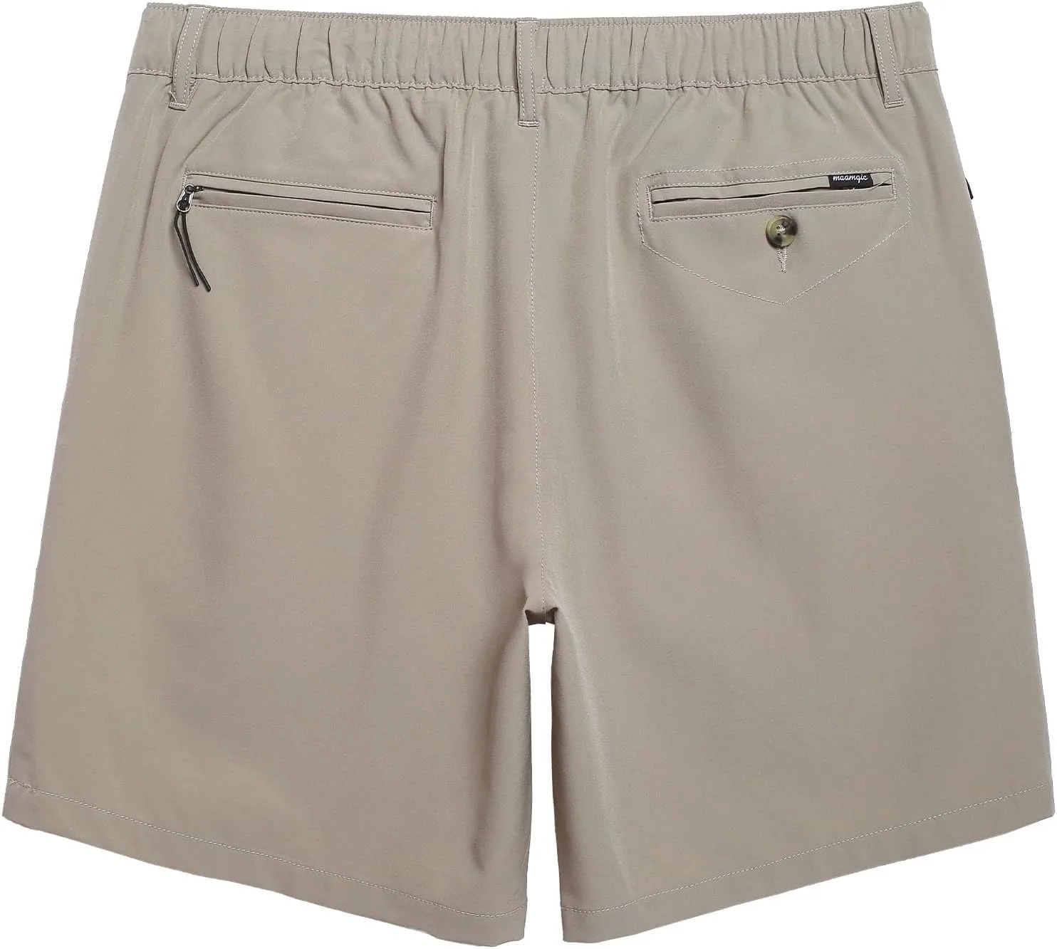 maamgic Mens Casual Shorts with Compression Liner 5/7 Inch Classic Fit Khaki Shorts