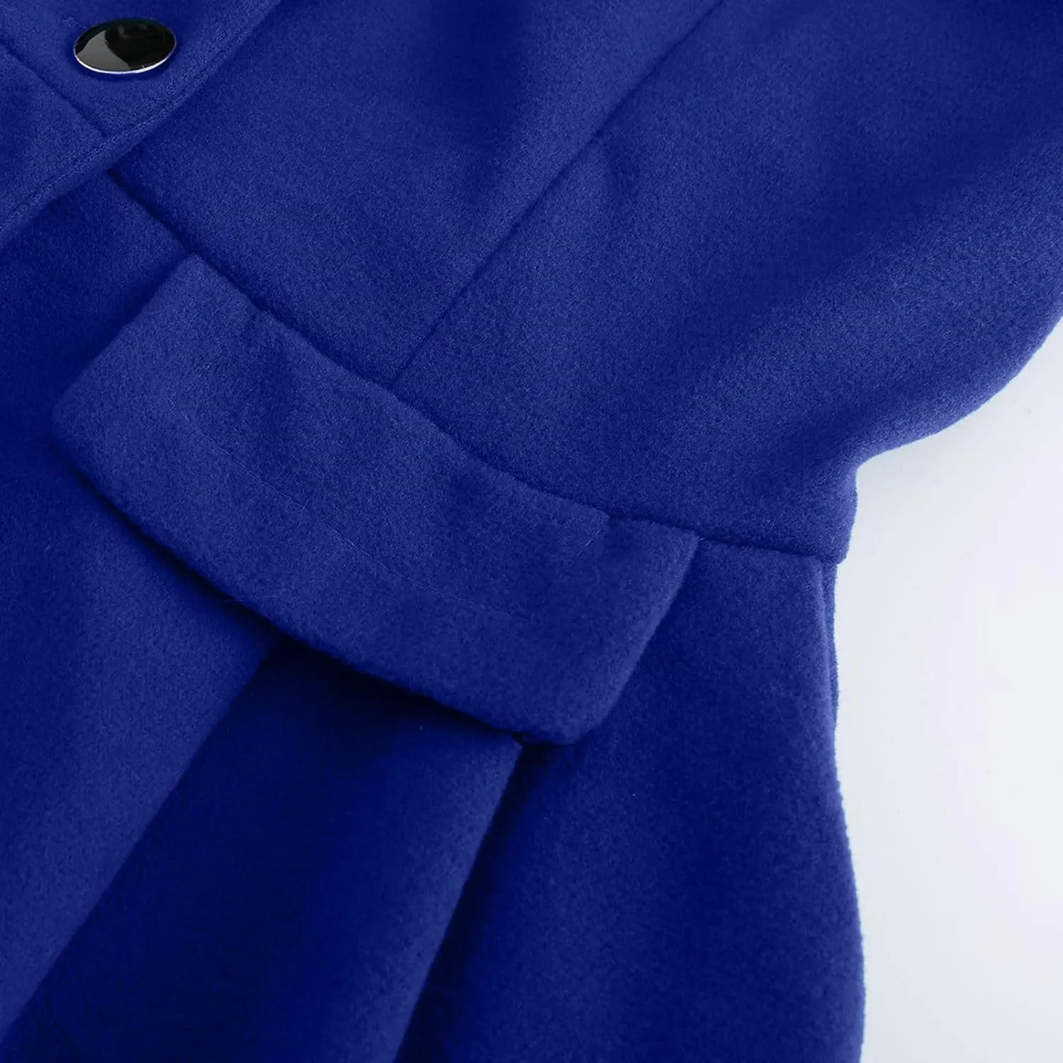 maisdgop Winter Coats for Women Long Sleeve Lapel Jacket Double Breasted Faux Windbreaker Mid Length Open Front Trench Coats