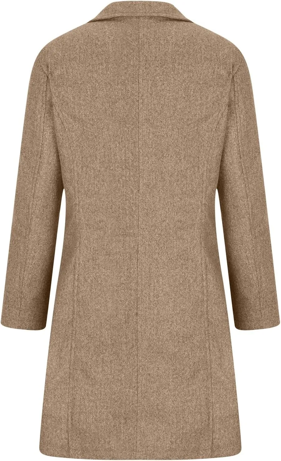 maisdgop Winter Trench Coat for Women Long Sleeve Woolen Cloth Windbreaker Solid Button down Jacket Fashion Lapel Pea Coats