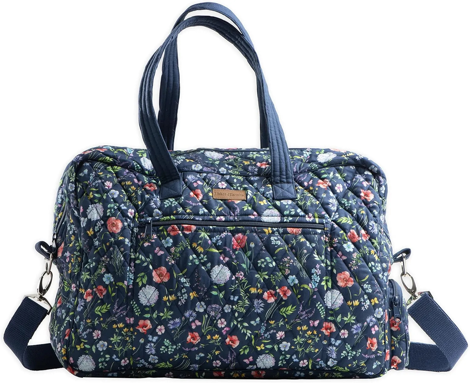 Maison d' Hermine Weekender Bags for Women Cotton Quilted Duffel Overnight Luggage Weekend Bag for Men Gym Sports Gifts Travel Business Travellers Family Trip