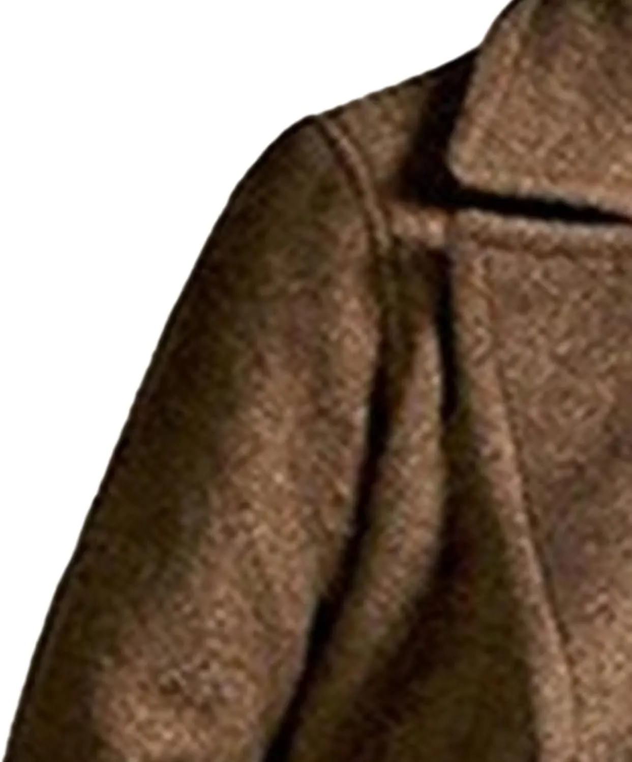 Maiyifu-GJ Long Wool Blend Overcoat for Men Notched Collar Double Breasted Coat Classic Warm Winter Slim Fit Trench Coats