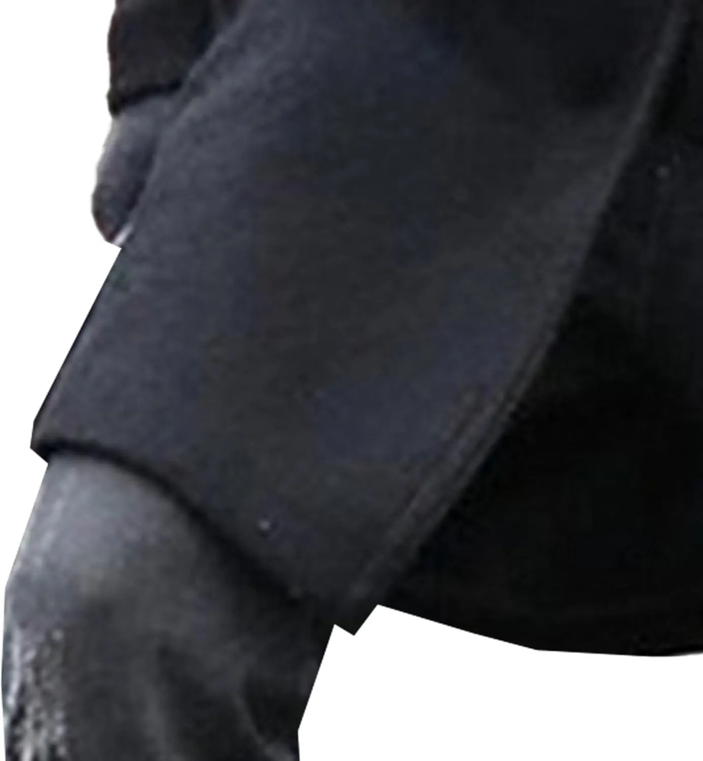 Maiyifu-GJ Long Wool Blend Overcoat for Men Notched Collar Double Breasted Coat Classic Warm Winter Slim Fit Trench Coats