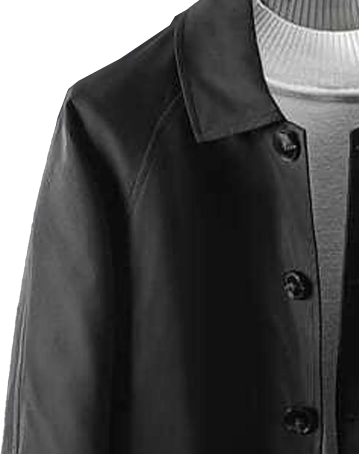 Maiyifu-GJ Mens Windbreaker Lapel Trench Coat Spring Fall Windproof Overcoat Casual Slim fit Single Breasted Long Jacket