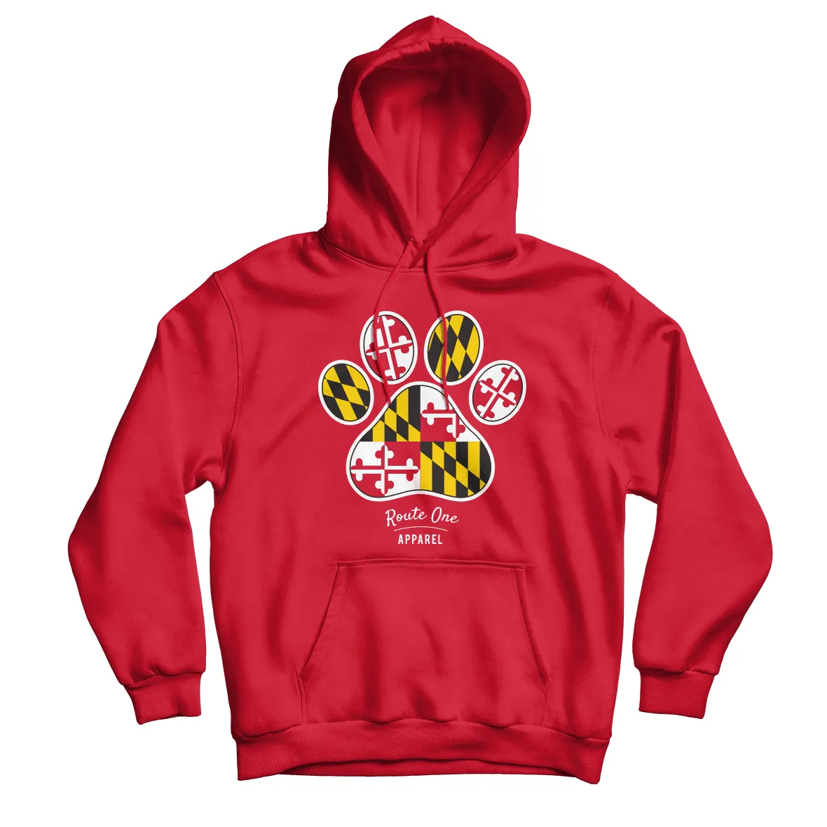 Maryland Paw Print (Red) / Hoodie