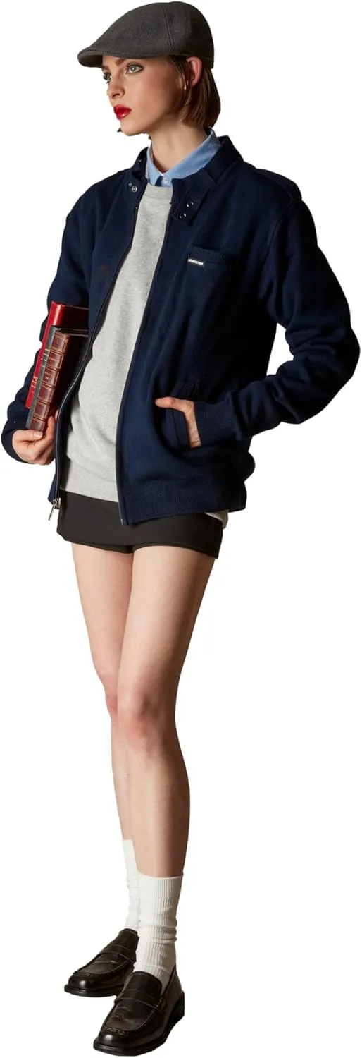 Members Only Women's Oversized Iconic Racer Sweater, Full Zip Mens Sweaters Cardigan