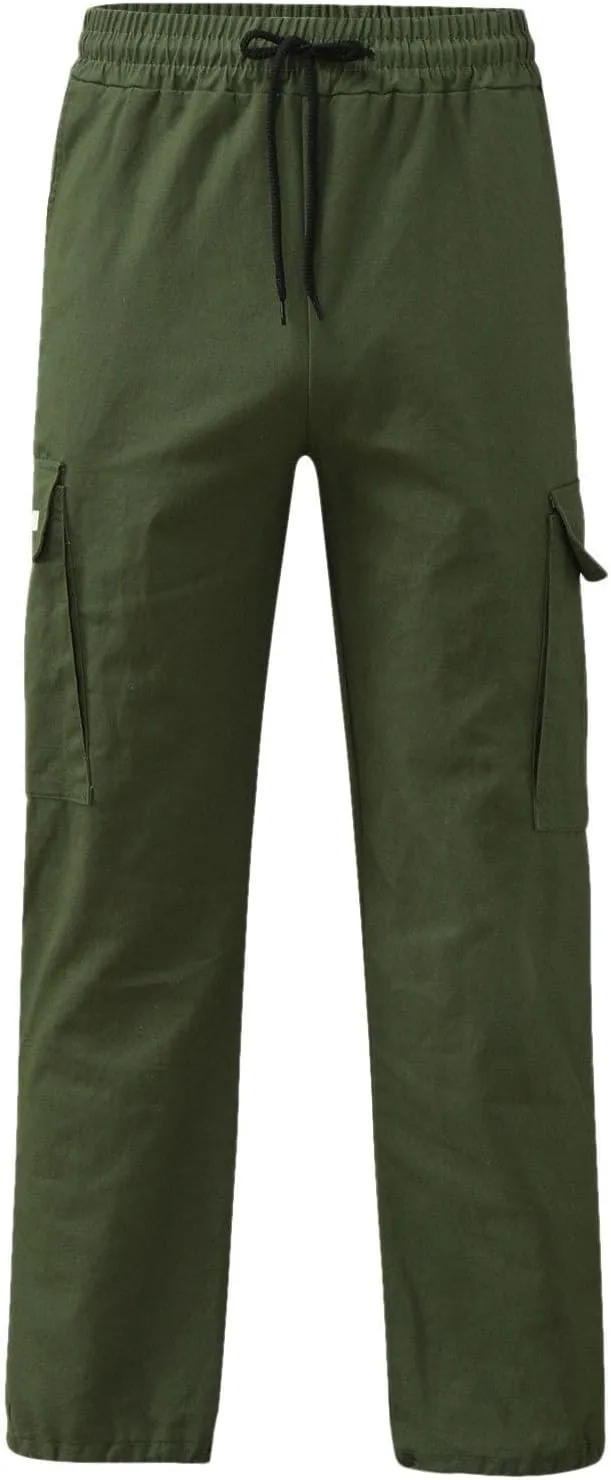 Men Pants Casual Fashion Jogger Active Wear Sweatpants Straight Leg Cargo Combat Pant