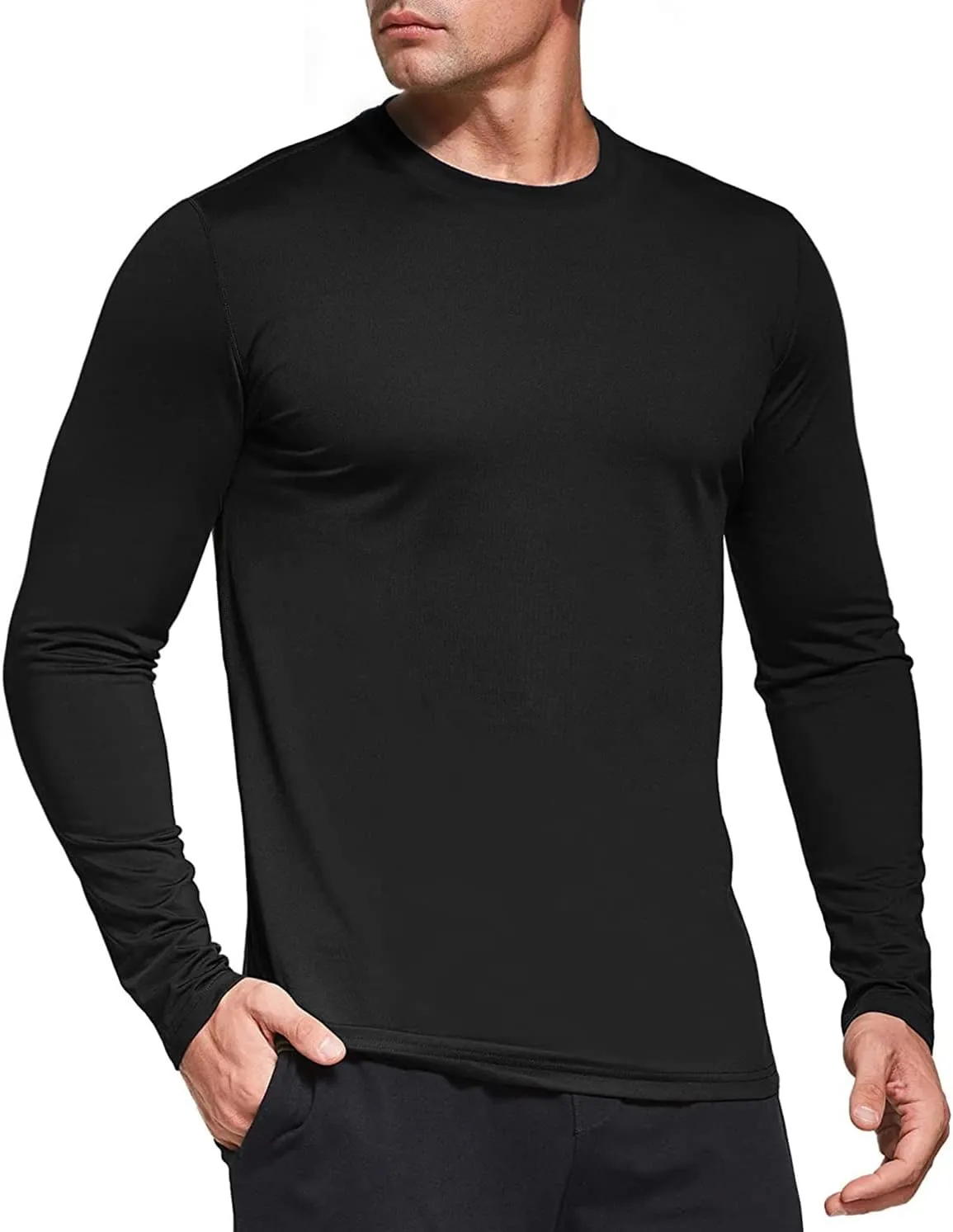 Men's 1, 3 or 5 Pack Performance Long Sleeve T-Shirts, UPF 50  Sun Protection Shirts, Athletic Gym Workout Shirts for Running