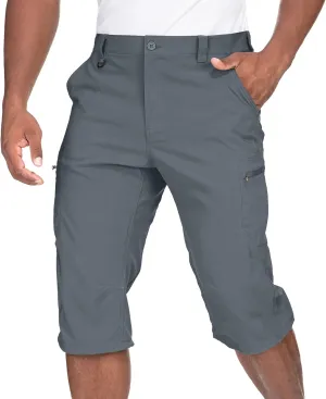 Mens Cargo Shorts Hiking Stretch Quick Dry Capri Golf Tactical Long Shorts for Men
