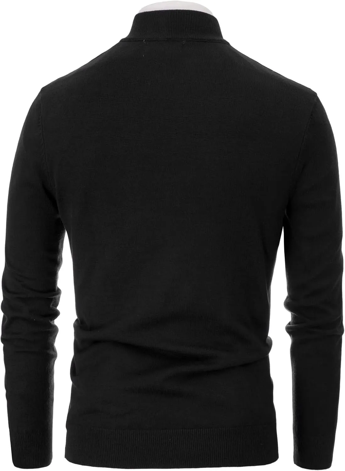 Men's Casual Full Zip Cardigan Sweater Slim Fit Stand Collar Sweater Jacket