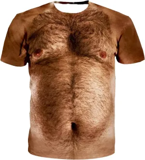 Men's Fake Muscle Short Sleeve T-Shirt Funny Casual 3D Graphic Tees Tops Lightweight Holiday Ugly Novelty Shirt Gift